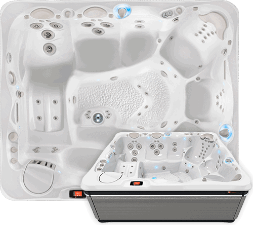 Caldera Cantabria stor udendørs spabad med plads til 8 personer